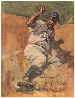Jackie Robinson Signed And Inscribed Magazine Page (Beckett)